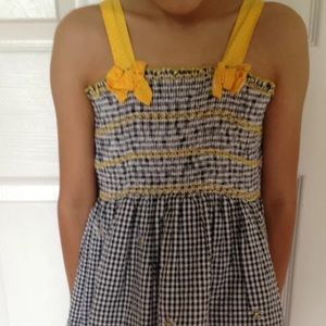 Adorable sundress black/ yellow with flowers